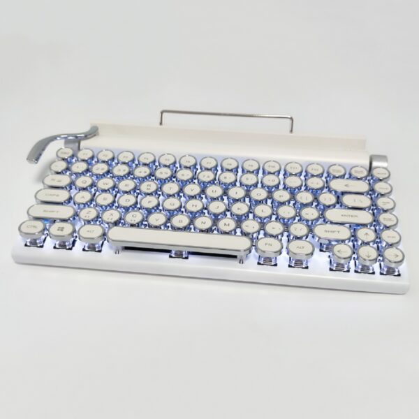 Classic Typewriter Bluetooth Keyboard with Stand White 2 | The PNK Stuff