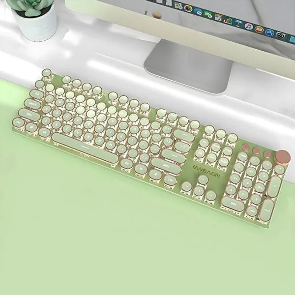 Retro Typewriter Keyboard 2 Matcha 1 1 | The PNK Stuff