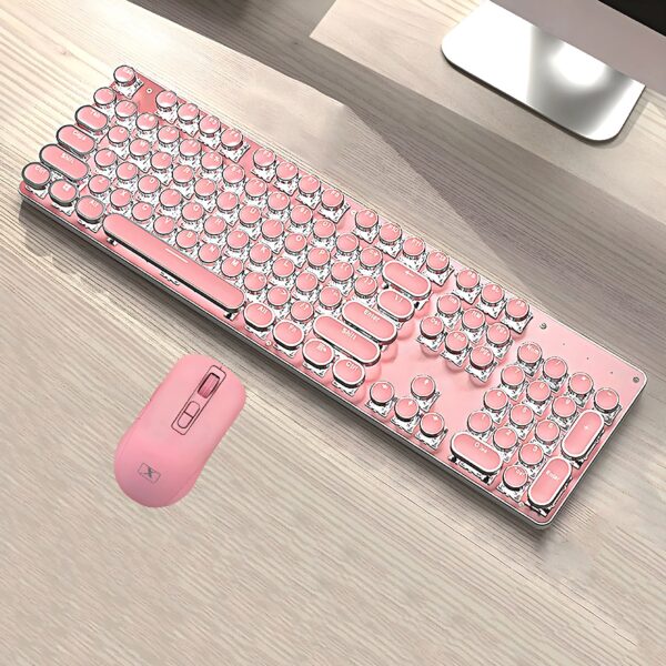 Retro Typewriter Keyboard and Mouse Set 2 Pink 1 1 | The PNK Stuff