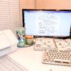 Retro Typewriter Wireless Keyboard and Mouse Set White Pink 2 | The PNK Stuff